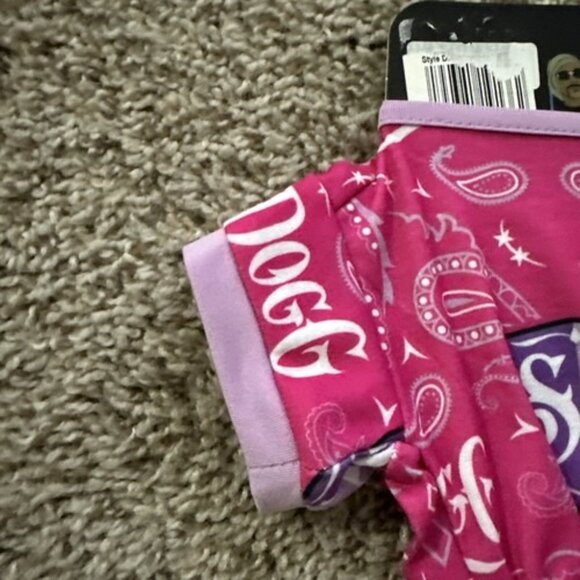 Snoop Doggie Doggs Pet Dog Pajamas Pink PJ's Size Small Jammies - Picture 7 of 9
